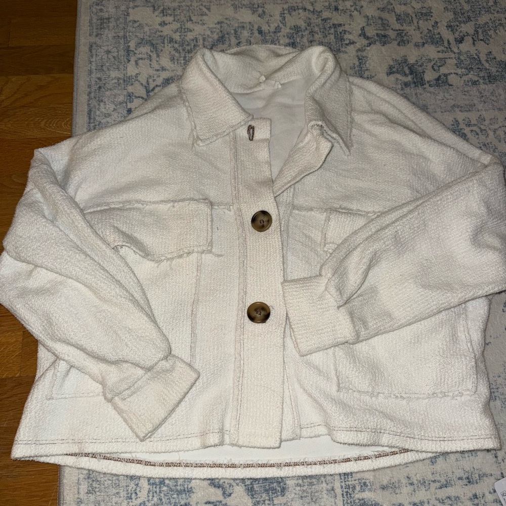 White Button-Up Shacket - image 1